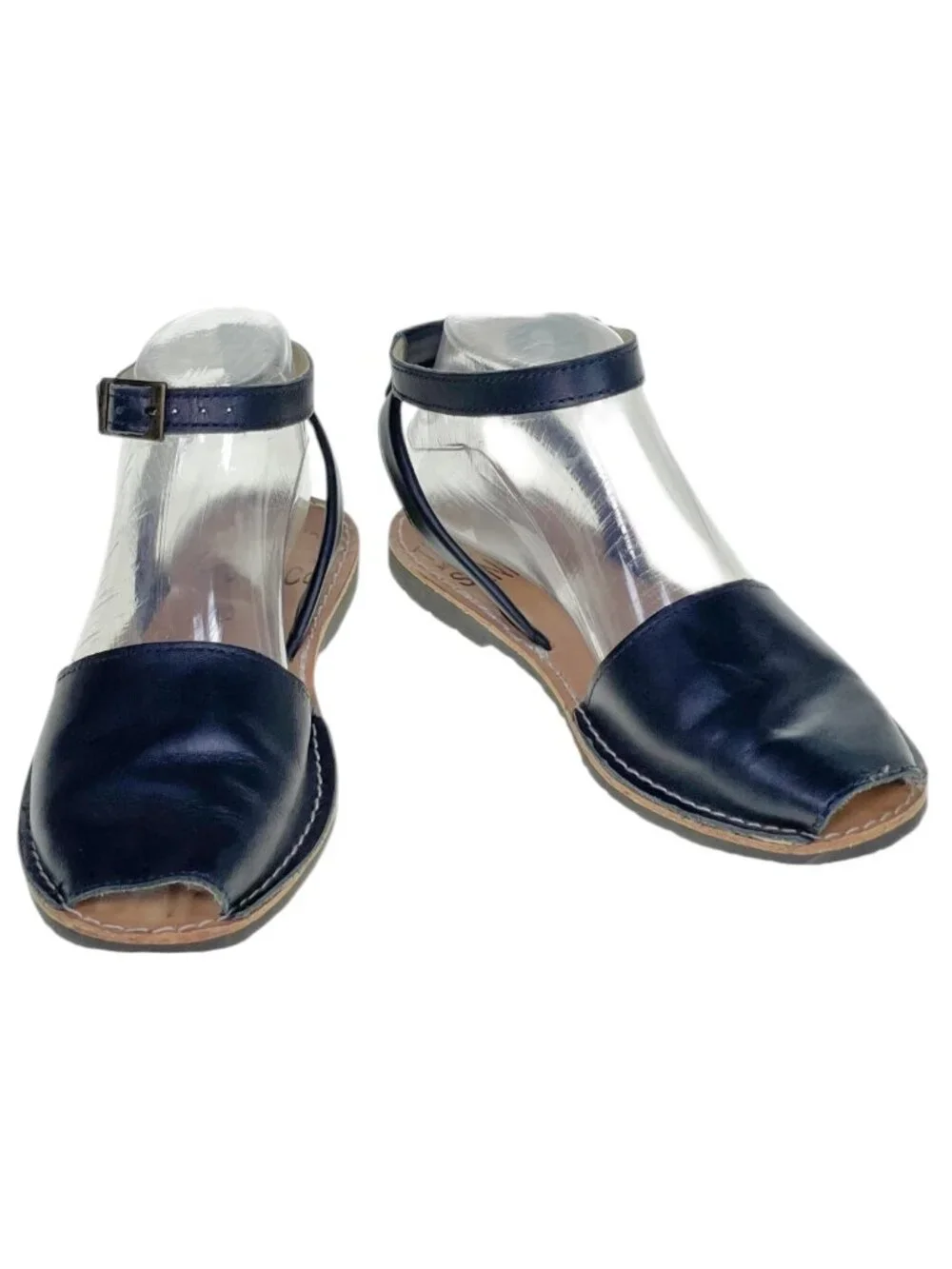 SPANISH SANDAL Company Black Leather Menorca Sandals EU 37 US 7